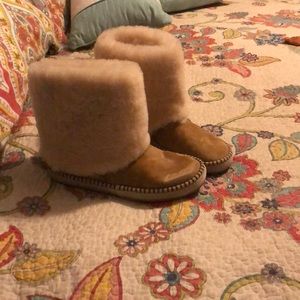 Ugg furry boots.